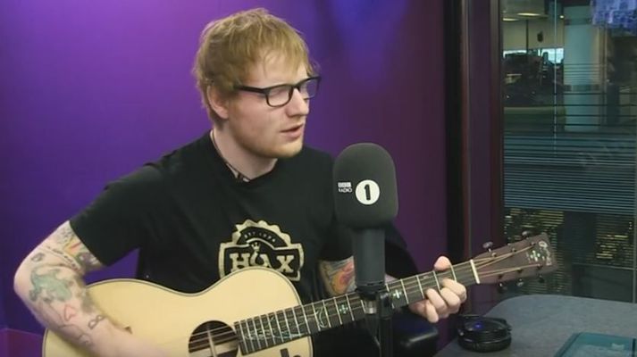 Ed Sheeran flutti lagið einstaklega vel.
