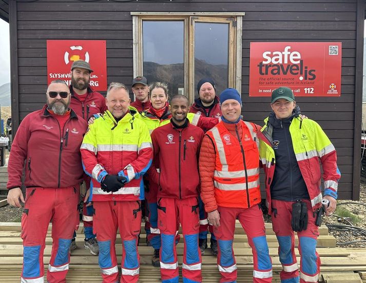 Sigurður Kristófer var formaður Kyndils. Hann er fyrir miðju á myndinni en með honum eru félagar hans í Kyndli. 
