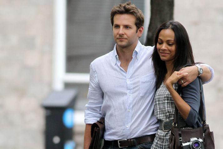 Saldana ásamt fyrrverandi kærasta sínum, Bradley Cooper.