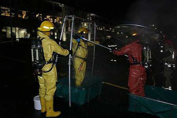 Eiturefnateymi slökkviliðsins. Úr myndasafni.