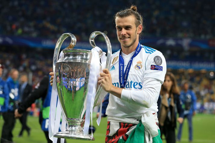 Gareth Bale með Meistaradeildarbikarinn.