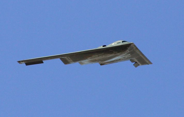 Flugvélarnar sem lentu á Keflavíkurflugvelli í kvöld eru af gerðinni Northrop B-2 Spirit.