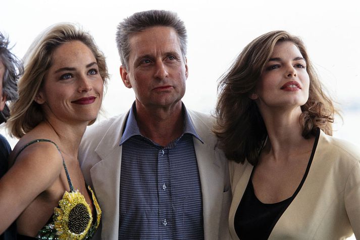 Aðalleikarar kvikmyndarinnar Basic Instinct: Sharon Stone, Michael Douglas og Jeanne Tripplehorn.