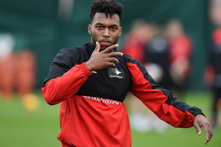 Daniel Sturridge á æfingu með Liverpool.