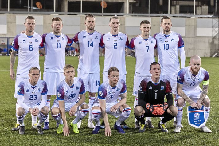 Byrjunarlið Íslands í leiknum gegn Andorra.