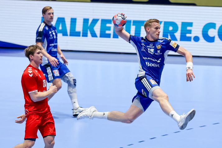 Elliði Snær Viðarsson skoraði átta mörk úr níu skotum gegn Sviss en það dugði aðeins til jafnteflis. Ísland fékk hins vegar líflínu þegar Svíum mistókst að vinna Ungverja.