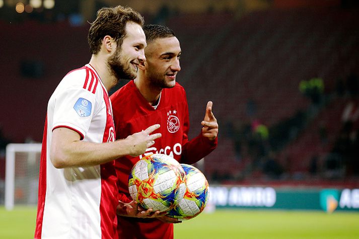 Blind og Ziyech fengu báðir keppnisboltann að launum fyrir þrennurnar sínar