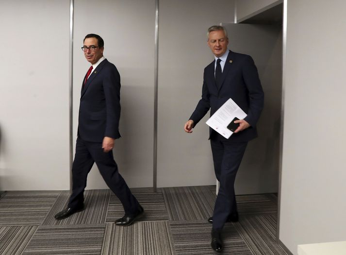 Steven Mnuchin og Bruno Le Maire.