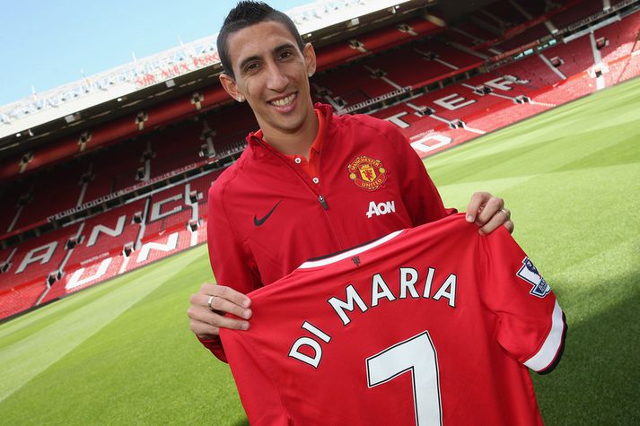 Angel Di Maria og Louis van Gaal.