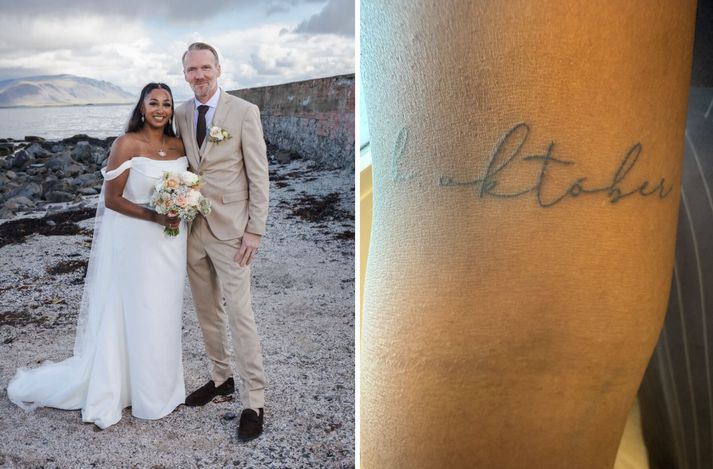 Fanney Ýr Gunnlaugsdóttir og Guðmundur Þór Pálsson giftu sig 6. september síðastliðinn. 