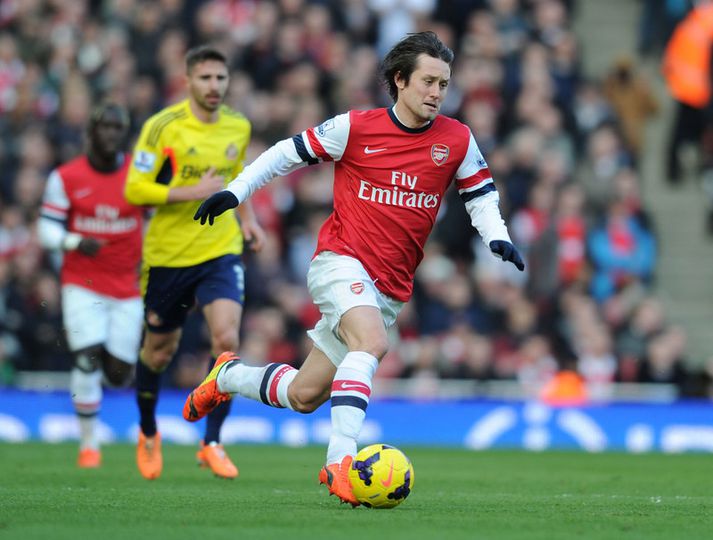 Rosicky í leik með Arsenal.