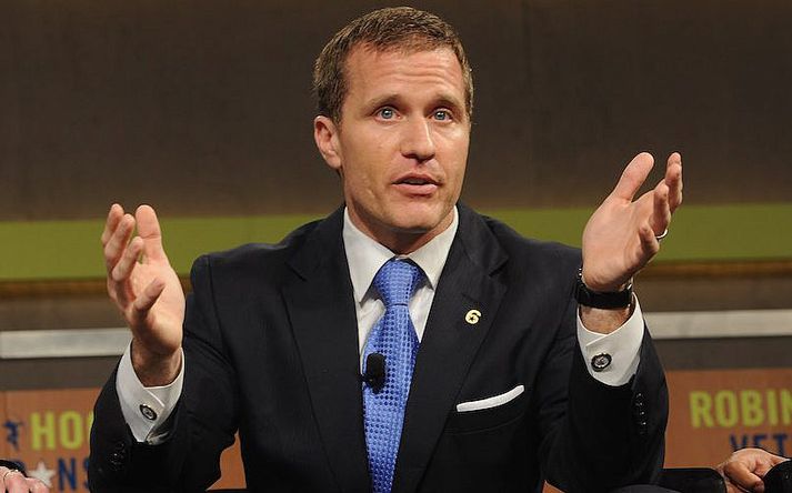 Eric Greitens, ríkisstjóri Missouri, gæti verið á leið í fangelsi.