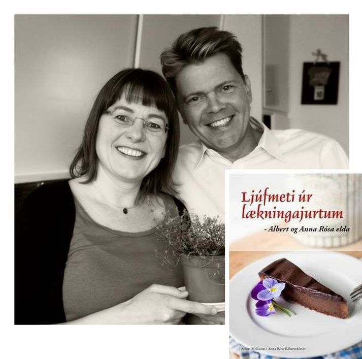 Anna Rósa Róbertsdóttir og Albert Eiríksson höfundar bókarinnar.