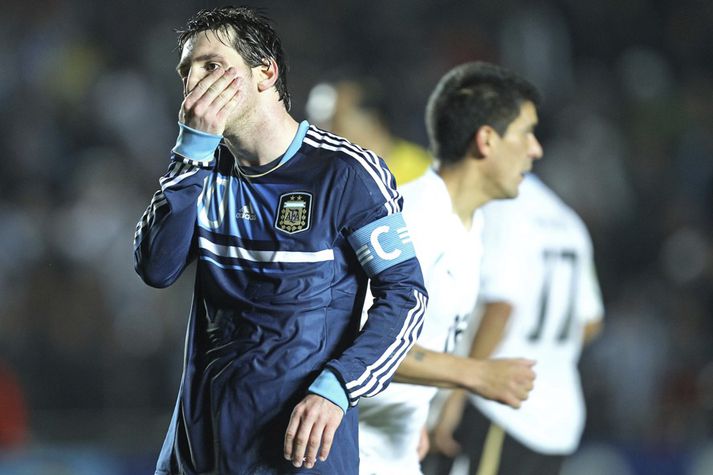 Messi gengur ekki jafn vel með Argentínu og Barcelona.