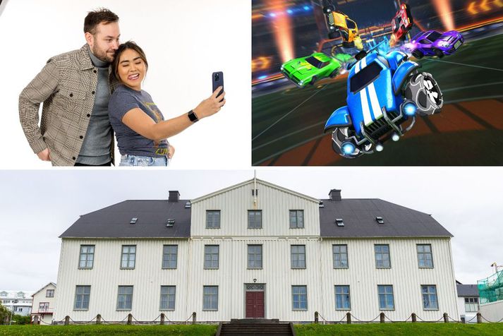 Kristján Einar Kristjánsson og Donna Cruz lýsa keppni framhaldsskólanna í Rocket League leiknum í kvöld kl. 19.