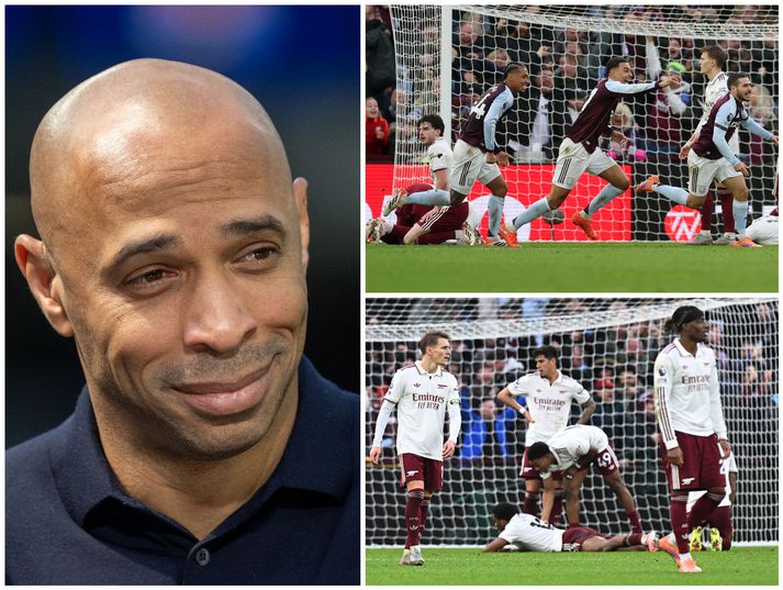 Theirry Henry sá veikleikamerki í því hvernig Arsenal-menn brugðust við því að fá á sig sigurmark með síðustu spyrnu leiksins.