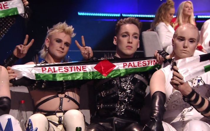 Undir lok Eurovision-útsendingarinnar sýndu meðlimir Hatara fána merkta Palestínu. Skilaboðin náðu til 200 milljón áhorfenda.