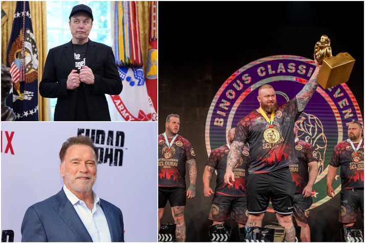 Elon Musk og Arnold Schwarzenegger eru meðal þeirra sem hafa óskað Hafþóri Júlíusi til hamingju með heimsmetið.