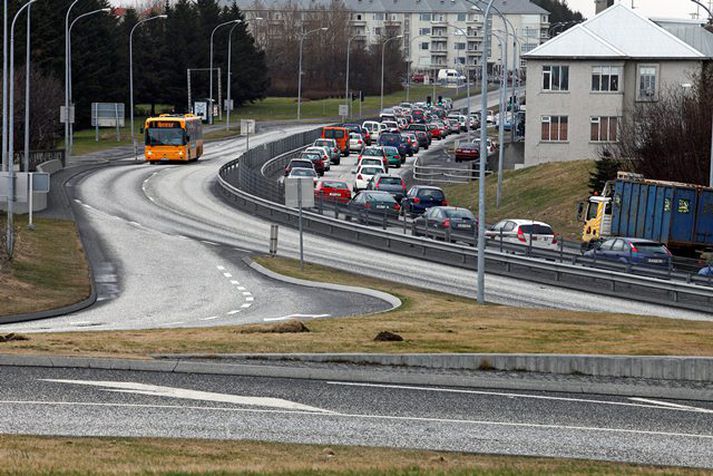 Lögreglan var með umferðarátak um helgina.
