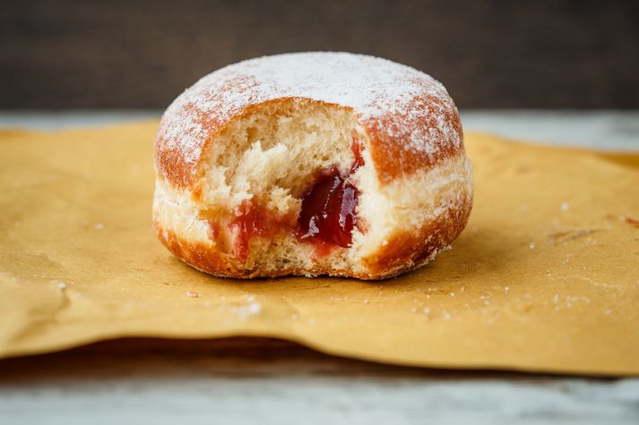 Engin sulta var í bakkelsinu sem þekkt er undir heitinu Krapfen í Þýskalandi.