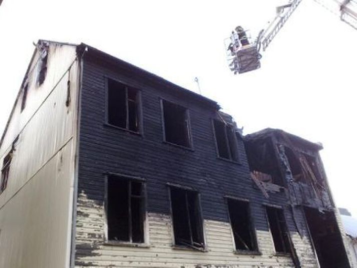 Húsið er mjög illa farið.