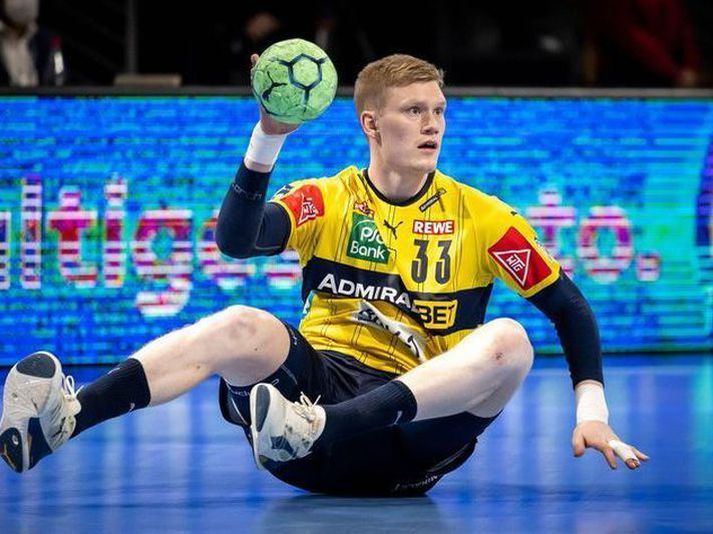 Ýmir Örn Gíslason stóð fyrir sínu í vörn Löwen.