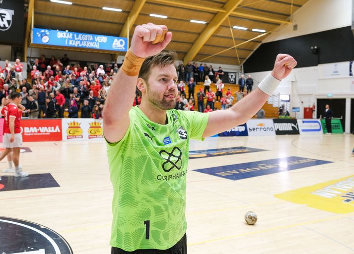 Daníel Freyr Andrésson reyndist hetja FH-inga í kvöld.