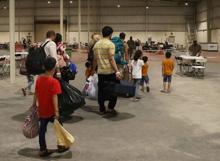 Afganirnir hafa dvalið í Katar í ár. 