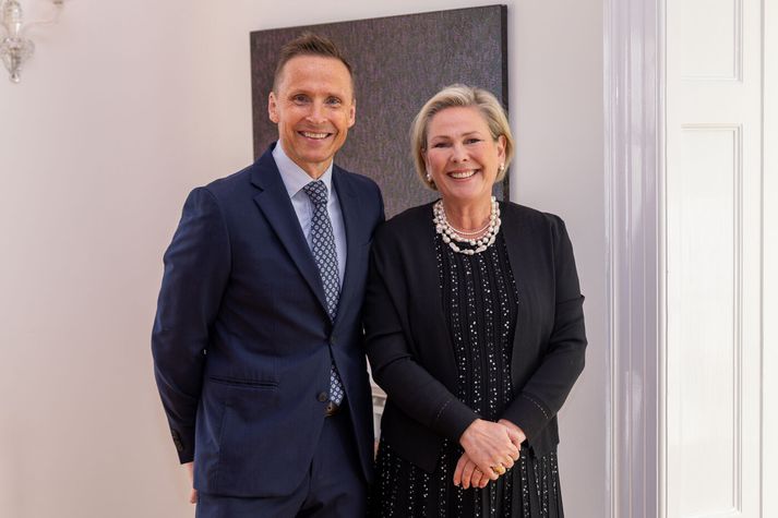 Björn Skúlason og Halla Tómasdóttir forseti. 