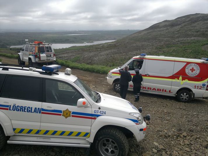 Viðbúnaður var mikill við Hafrafell nú rétt í þessu.