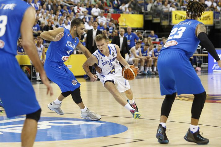 Martin Hermannsson í leik með Íslandi á Eurobasket.