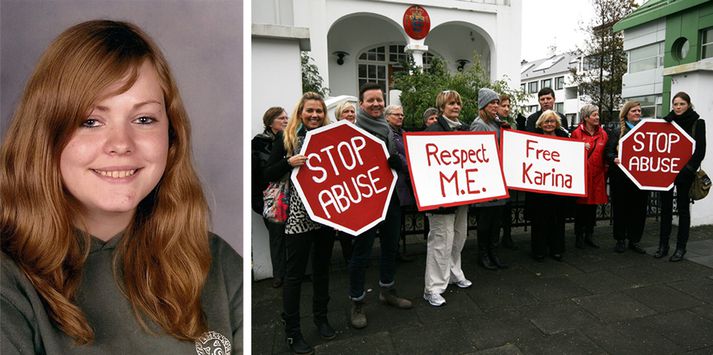 Karina Hansen var þvinguð til nauðungarvistunar í sjö mánuði.