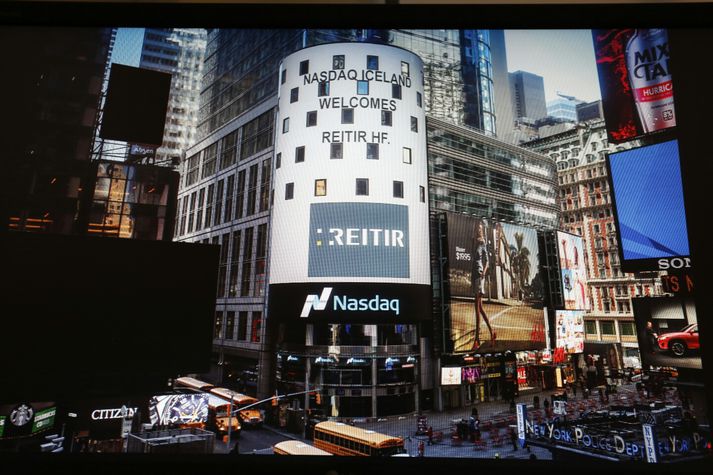 Vakin var athygli á viðskiptum með bréf Reita í New York í morgun. 