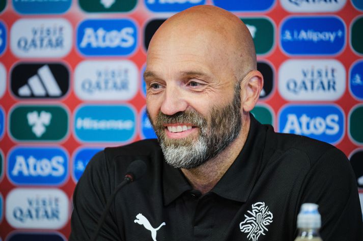 Arnar Gunnlaugsson stýrir íslenska landsliðinu í annað sinn á heimavelli á morgun.
