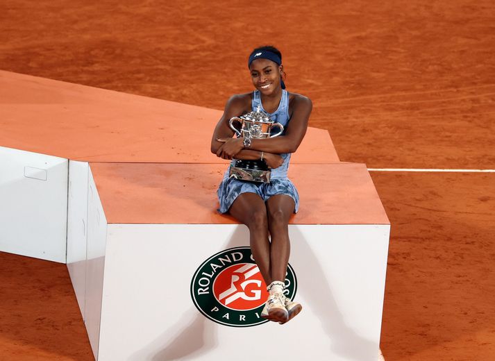 Coco Gauff er búin að vinna tvö risamót á ferlinum.