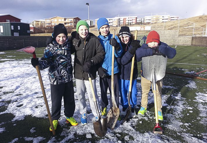 Frá vinstri. Daníel Dagur Bogason, Anton Logi Lúðvíksson, Ólafur Guðmundsson, Börkur Darri Hafsteinsson, Brynjólfur Már Ólafsson