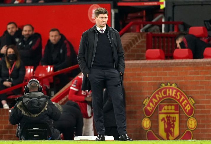 Steven Gerrard var á Old Trafford á dögunum, sem knattspyrnustjóri Aston Villa.