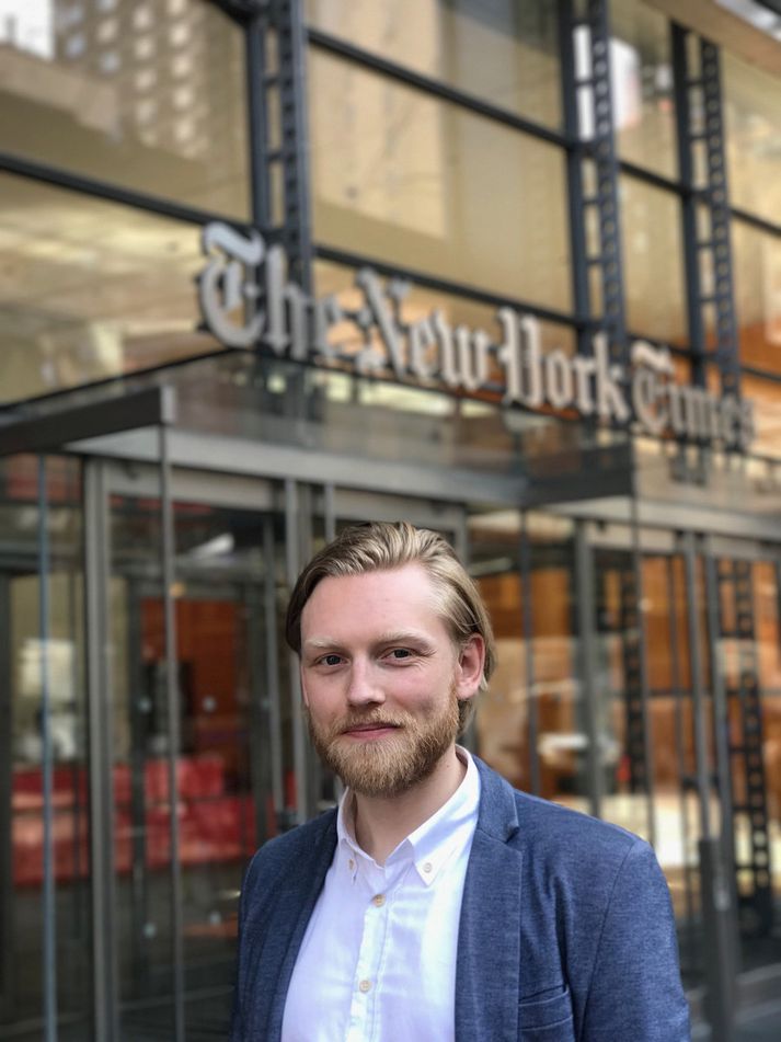 „Þetta er svo mikill suðupottur menningarheima,“ segir Tryggvi Aðalbjörnsson sem býr í New York og starfar í sumar hjá New York Times.