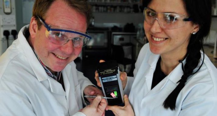 Hér má sjá Þorra að stöfum ásamt Dr. Kotova.