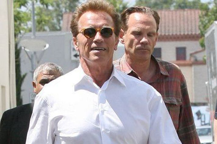 Vöðvabúntið Arnold Schwarzenegger meiddist á höfði við tökur á The Last Stand.