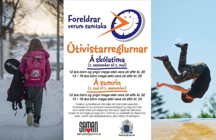 Foreldrum er leyfilegt að stytta útivistartíma barna sinna.