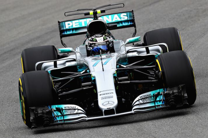 Valtteri Bottas á Mercedes var fljótastur í dag.