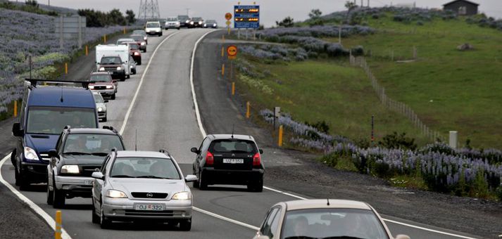 Mikil umferð ferðamanna er á landinu öllu þessa dagana.
