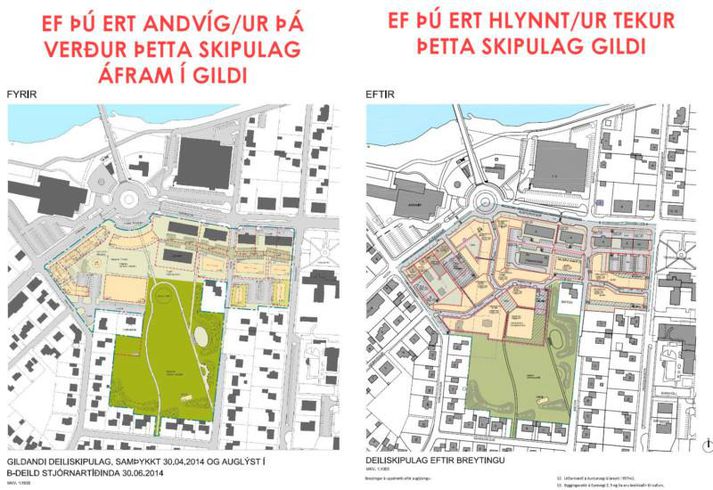 Kosið er um breytingar á deiliskipulagi Selfoss.