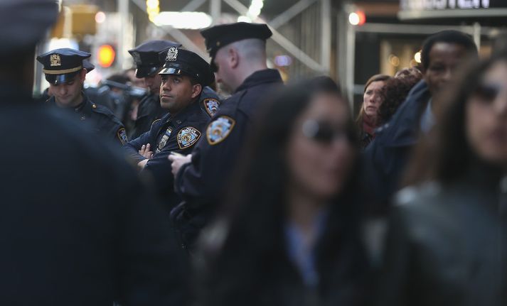 Lögreglumenn að störfum í Boston.