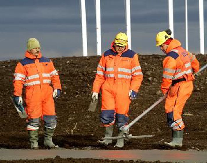 Verkamenn að störfum.
