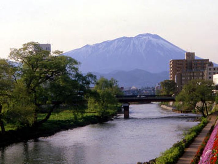 Frá borginni Morioka.