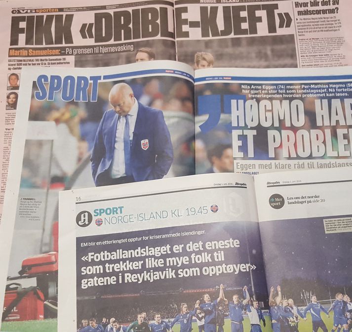 Úr norsku dagblöðunum í dag.