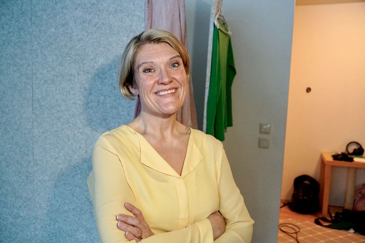 Andrea Ævarsdóttir var meðal þeirra sem tæmdu búslóð sína úr Grindavík í dag.