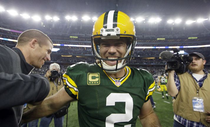 Sparkarinn Mason Crosby var hetja Green Bay Packers í nótt.